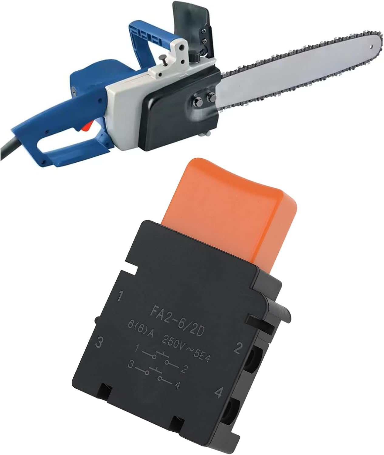 SING F LTD 2PCS Electric Trigger Switch with Speed Control for 5016 Chain Saw FA2-6/2D Power Tool Replacement Part image number 3