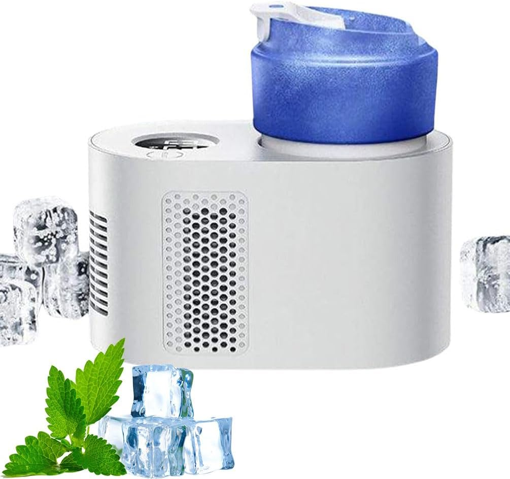 Car Cup Cooler with Display Temperature, 12V Electric Cooling Cup, Car Cup Cooler Warmer Dual Function, Temperature Setting Smart Cup Warmer, Portable Car Refrigeration Cup, LCD Display, for Outdoor