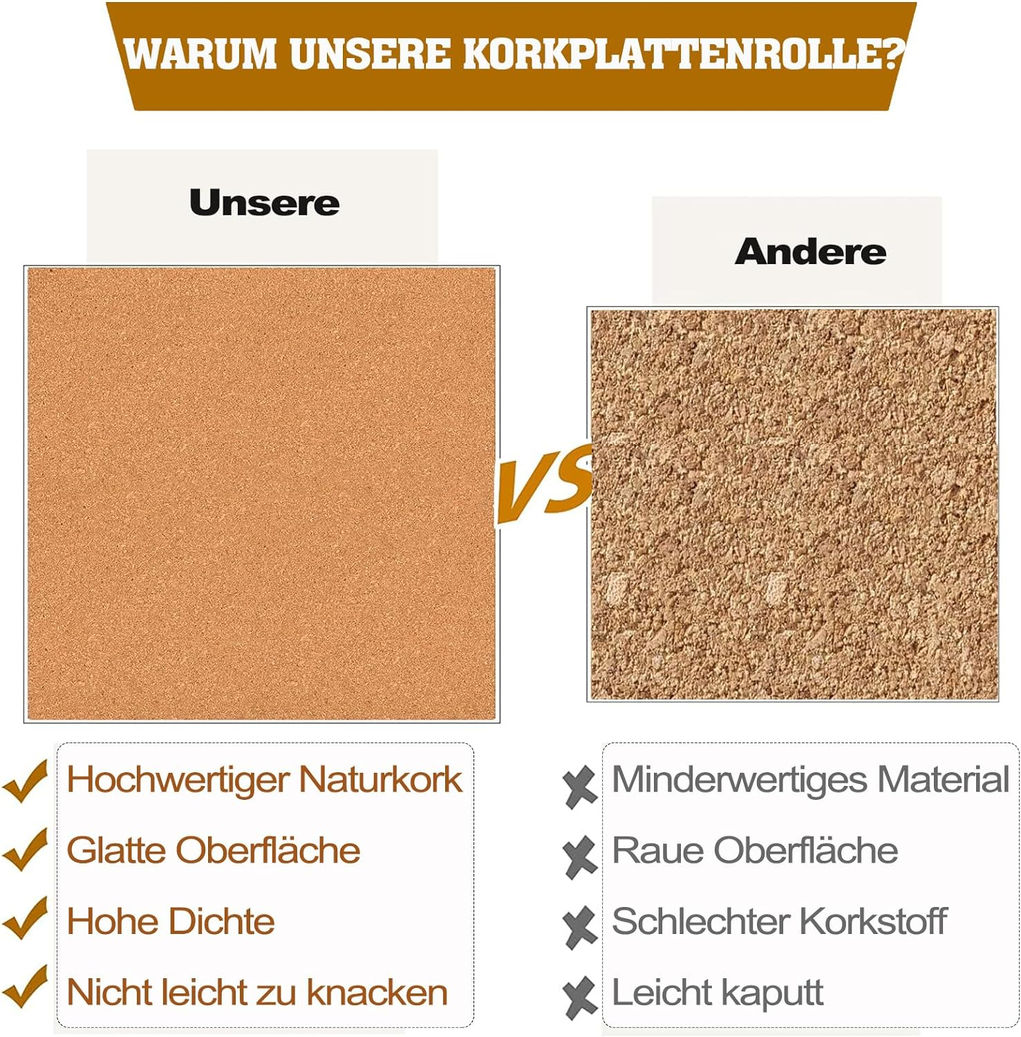 Origreen Cork Board Bulletin Board Roll, 3Mm Thick Self-Adhesive Cork Rolls, 40X246Cm Corkboards for Wall, Office, Home, Kitchen, Poster Pin Board Ideal for DIY (1/8" Thick, 97"X16", Au) image number 4