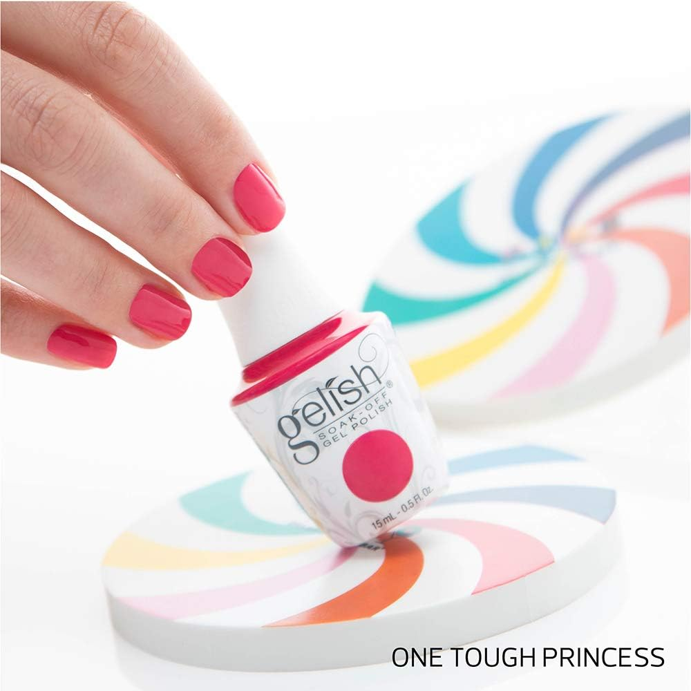 Gelish Professional One Tough Princess Soak-Off Gel Polish, Medium Pink Creme, 15 Ml image number 2