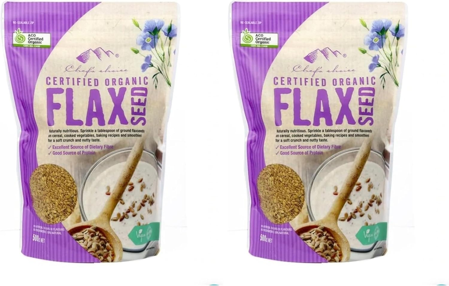 Chef'S Choice Organic Golden Flaxseed 500G