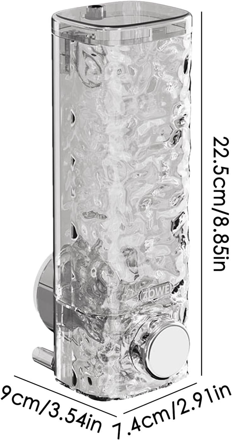 Shower Soap Dispenser - Suction Cup Soap Dispenser | 450Ml Pressed Soap Dispenser | Transparent Shower Dispenser | 450ML Push-Type Shampoo Bottle | Shampoo Dispenser for Shampoo, Conditioner, Soap image number 4