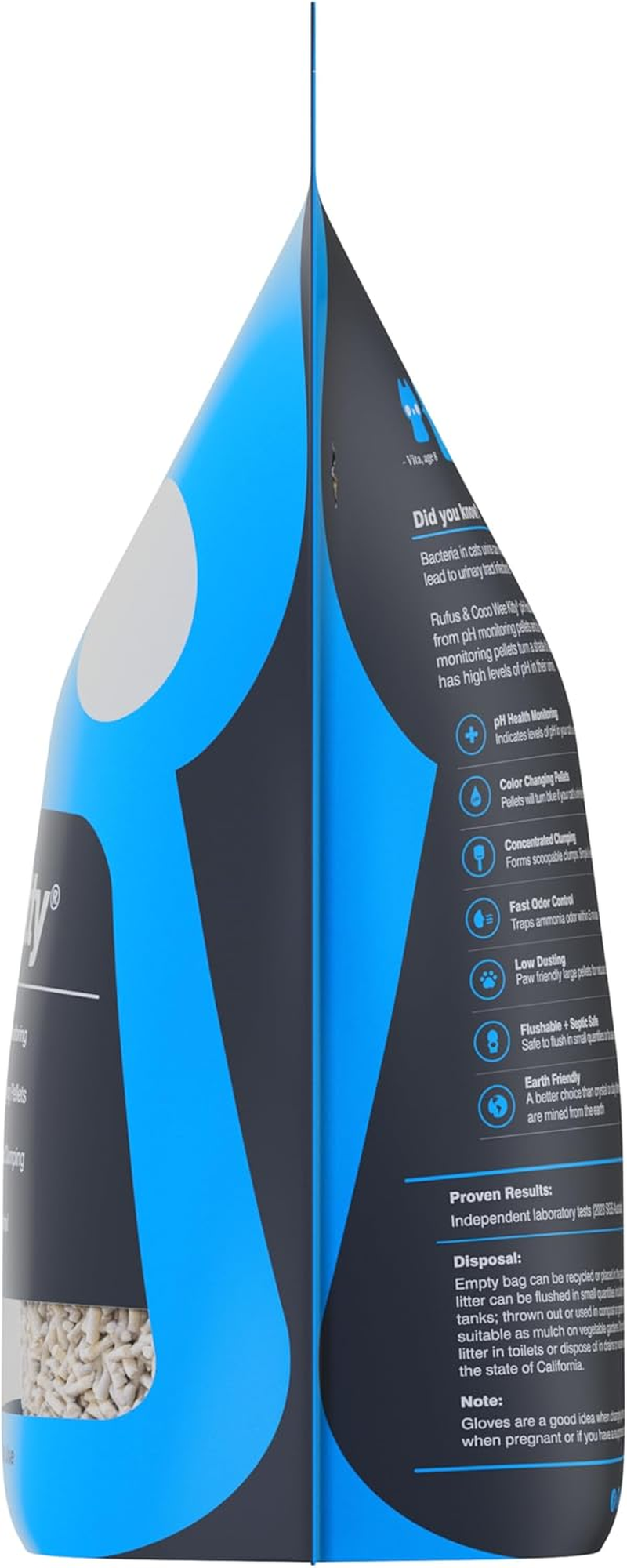 Rufus and Coco Wee Kitty PH Health Check Cat Litter, 2Kg/4L image number 5