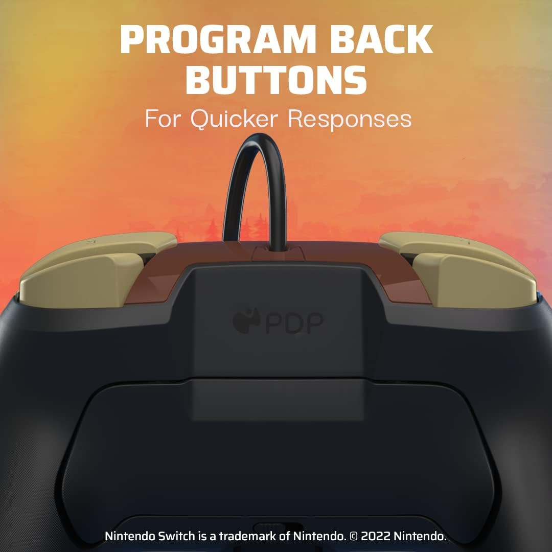 PDP Switch Rematch Wired Controller Ancient Arrows ZELDA Officially Licensed by Nintendo - Customizable Buttons, Sticks, Triggers, and Paddles - Ergonomic Controllers