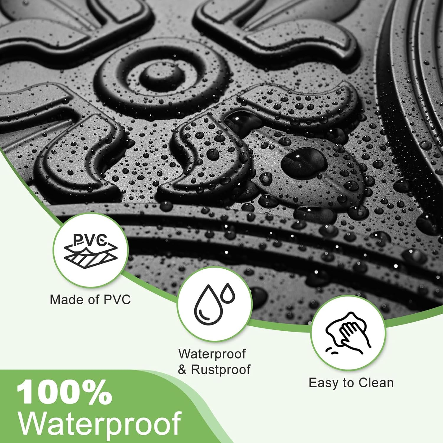 Art3D PVC Drop Ceiling Tiles, Easy Glue-Up Panels for Ceilng, Wall Decoration, 60X60 CM, 12 Pcs, Black image number 3