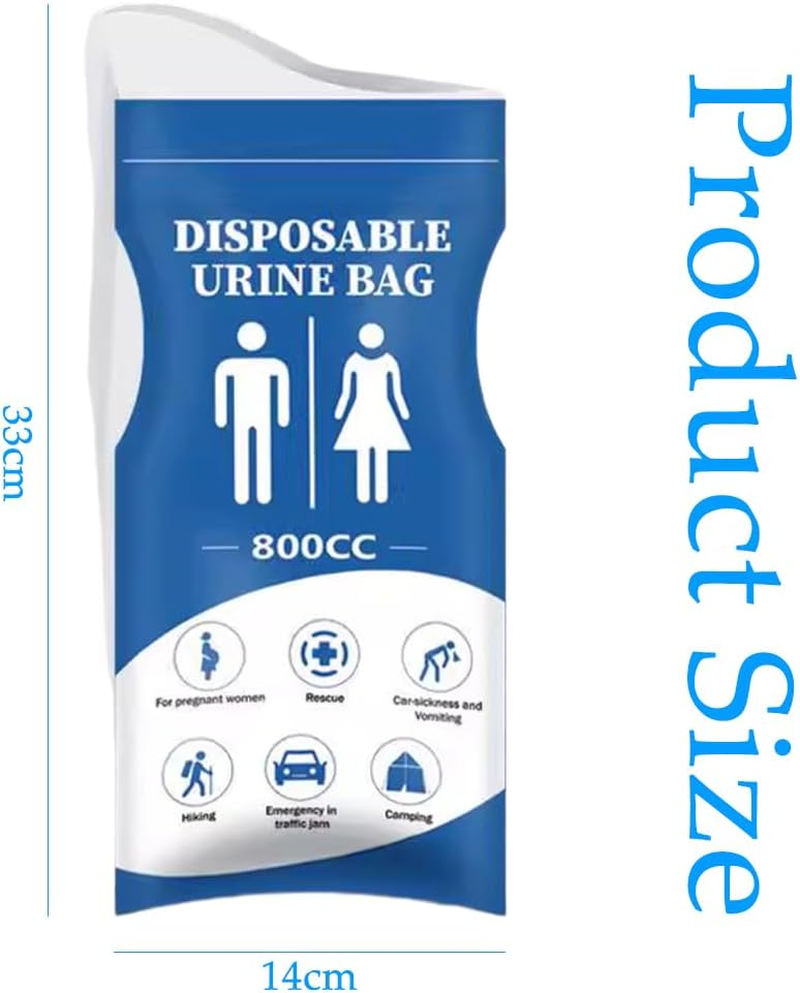 12-Pack Urine Bags, 800 ML Leak-Proof Travel Urine Bags, Portable Vomit Bag, with Solidifying Gel, Anti-Odor, Suitable for Cars, Camping, Traffic Jams image number 1