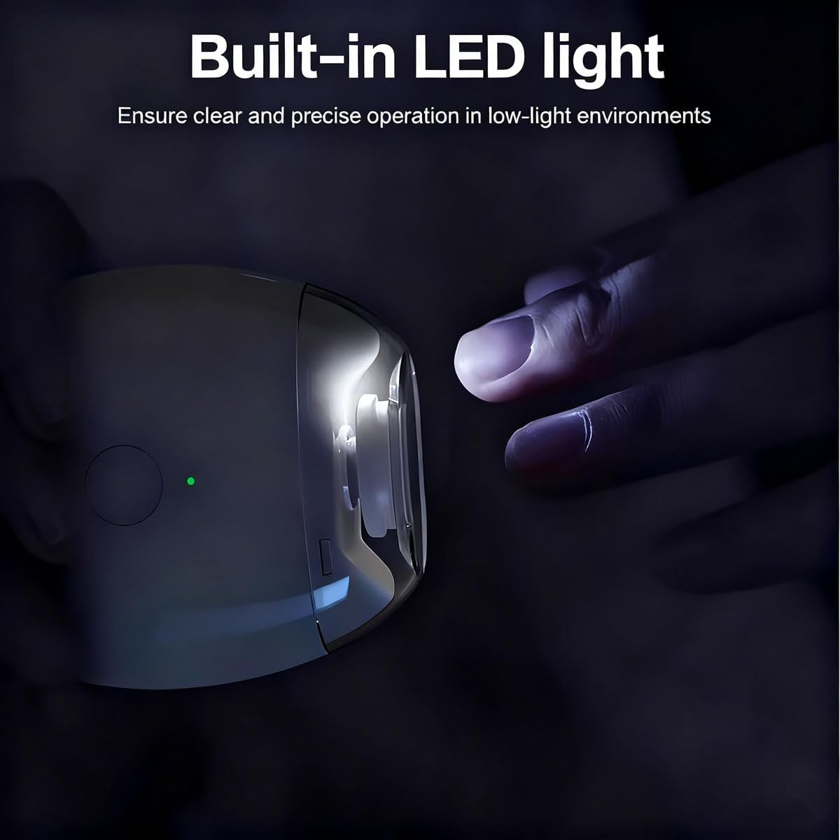 Universal Automatic Fingernail Grinder, Electric Nail Clipper with LED Light, Portable and Light Quiet, Filing Tool for Grooming Home Use Convenient Travel Nail Care (2 PCS)