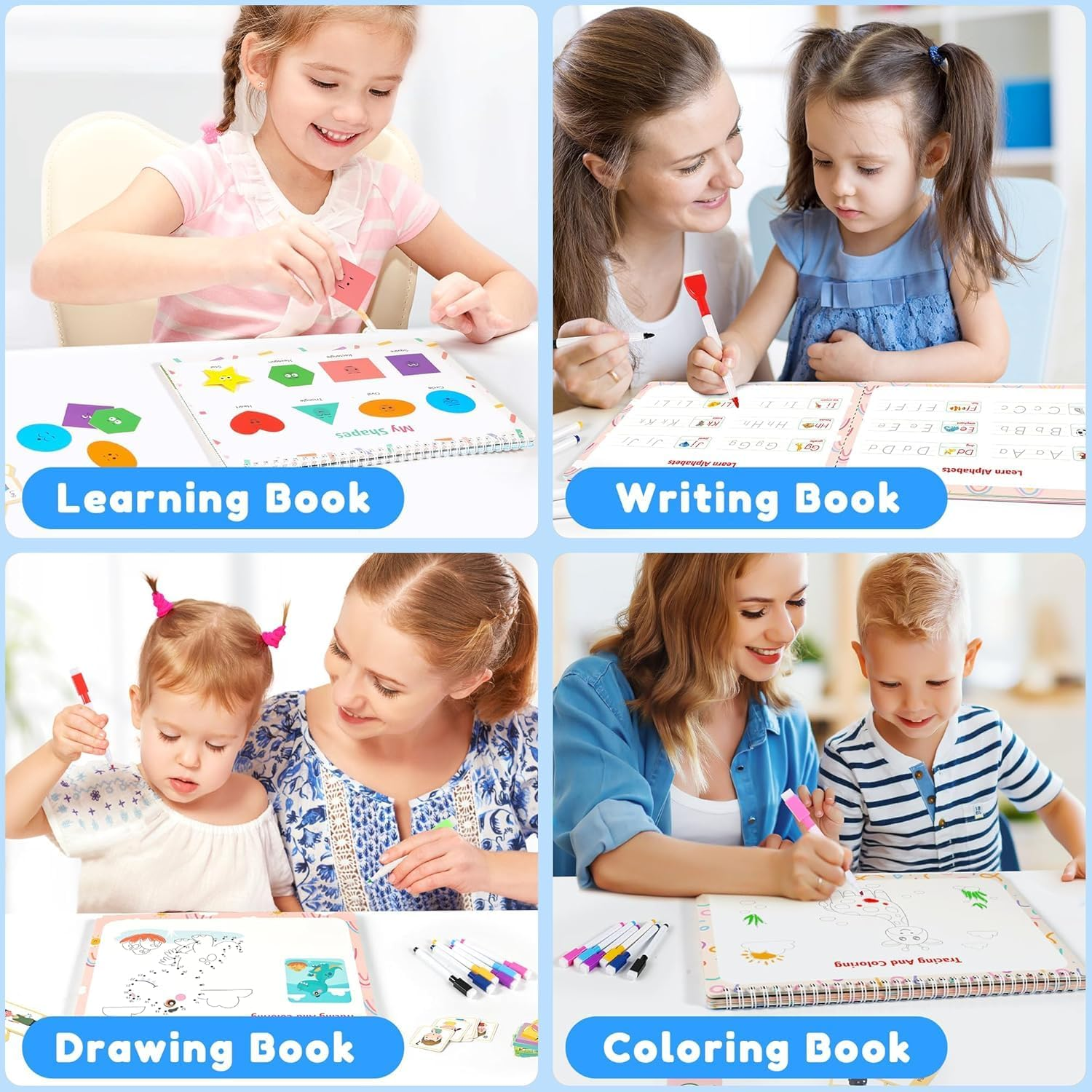 Montessori Preschool Busy Book for Toddlers Ages 3 and up - Preassembled - Preschool Learning Activities Homeschool Montessori Toys - Gifts for 3 Year Old Boys - 4 Year Old Girl Birthday Gifts image number 1