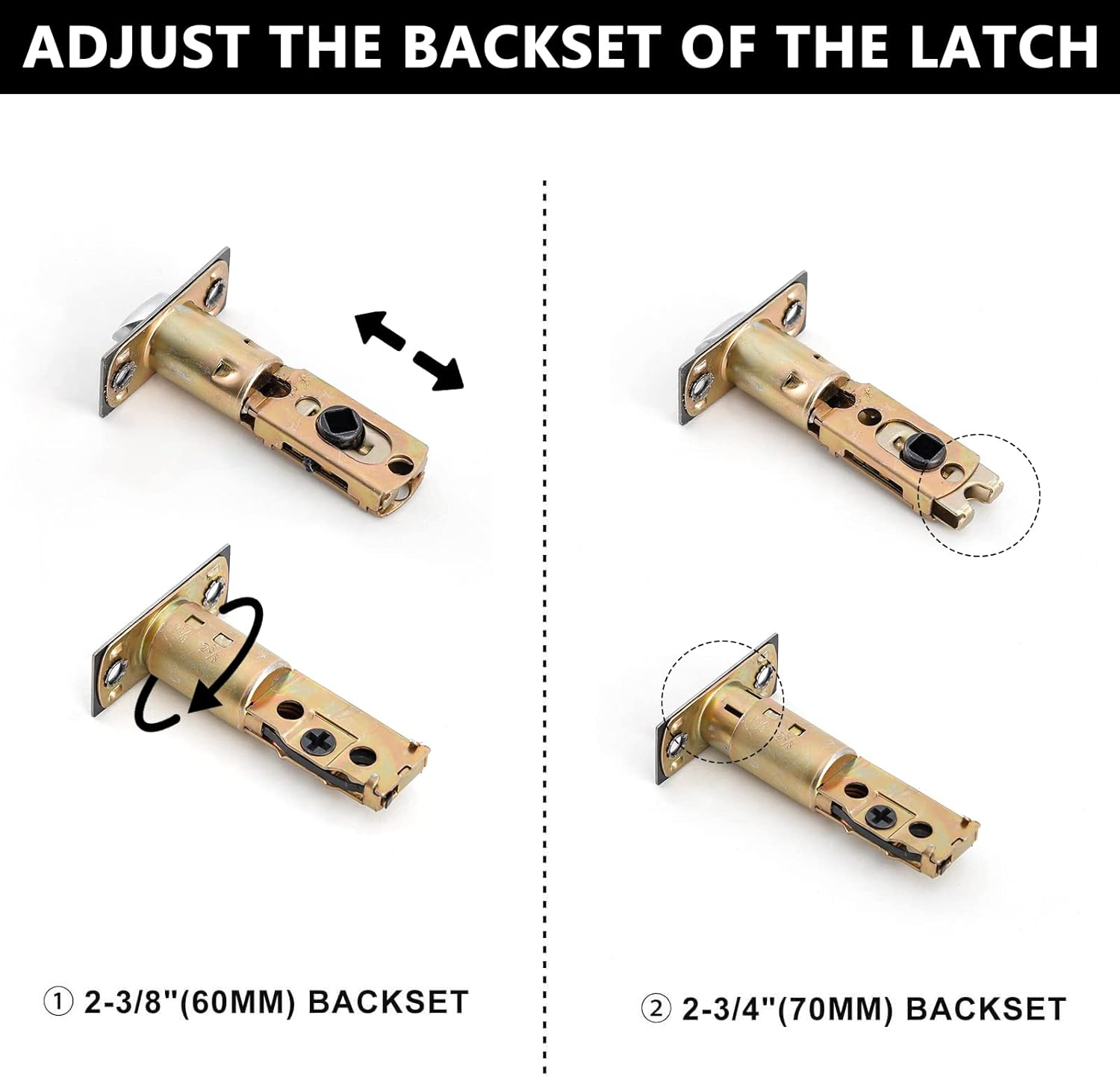 Neutype Front Door Handle Set Entrance Door Lock Set Matte Black Heavy Duty Entry Handle Set with Lock, with Single Cylinder Deadbolt and Lever Handle, Compatible with Right & Left Handed Doors image number 4