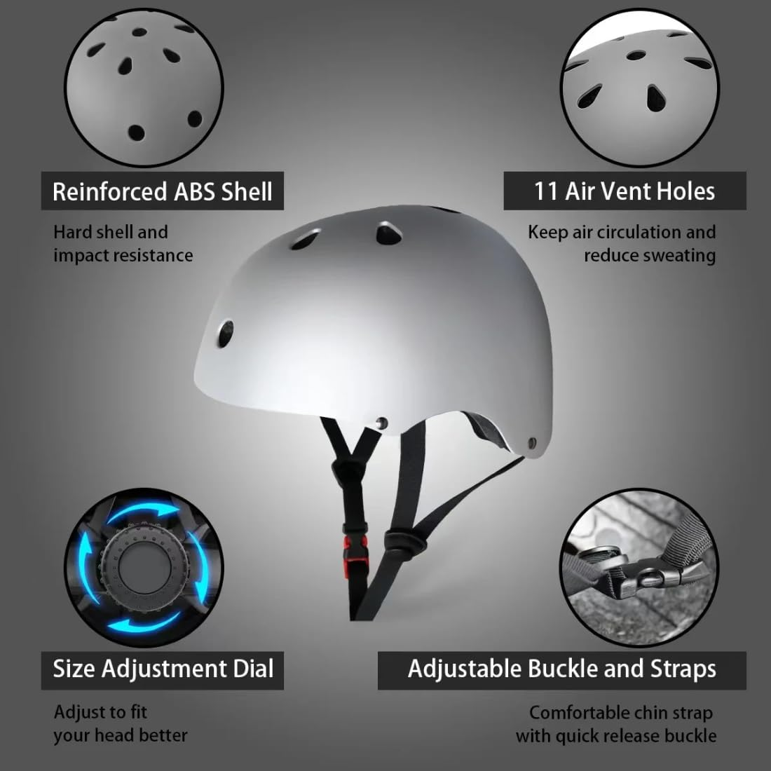 AHATECH Youth & Adult Bike Helmet - Lightweight Adjustable Helmet for Cycling, Skateboarding & Scooters, Multi-Sport Safety image number 5