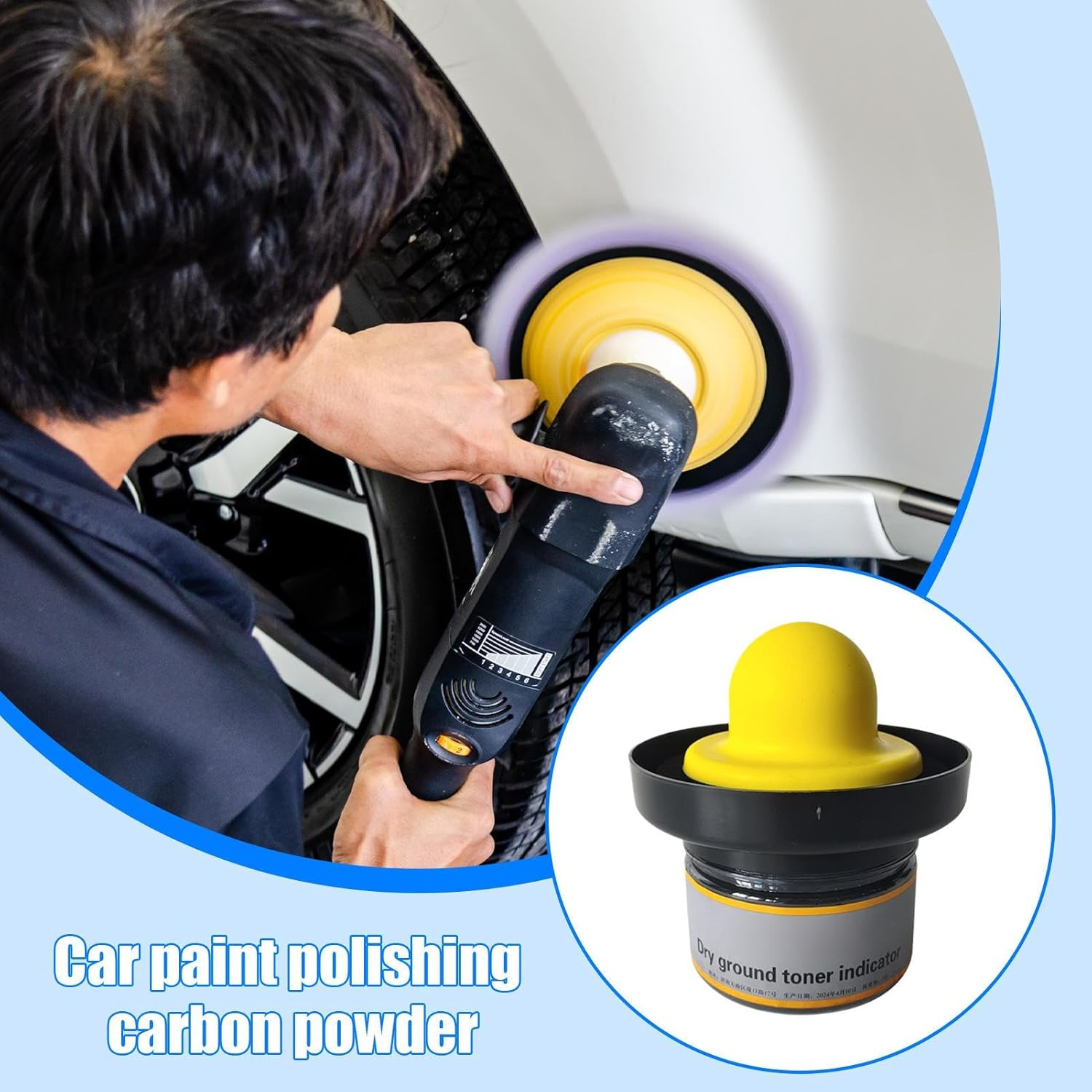 Guide Coat Auto Body,Sanding Coat Powder - Finding Defects Instant Sanding Tool Automotive Primers for Finds Pinholes and Low Spots Highlights Scratches Repair Truck Autobody Vehicle image number 5