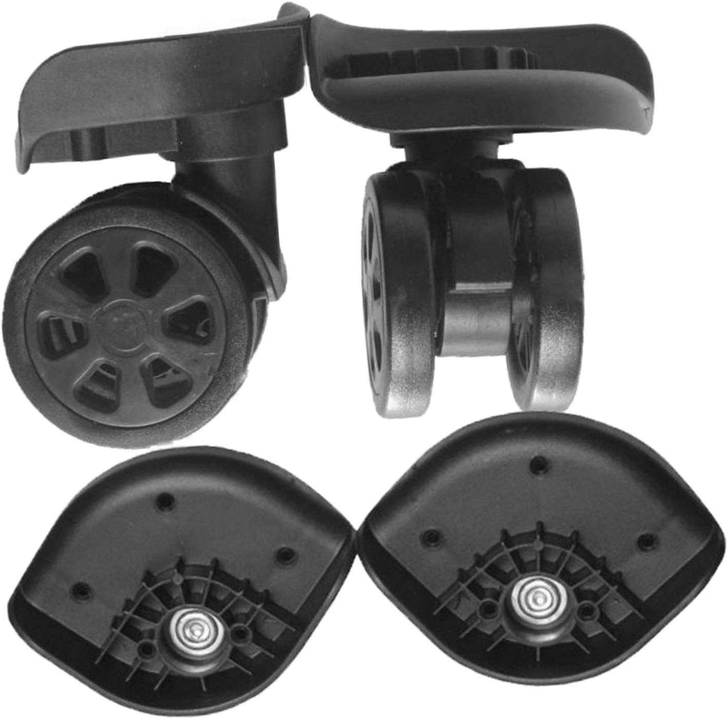 WEIMEI - Swivel Castor Wheels, Heavy Duty Swivel Wheels Trolley Furniture Caster, Swivel Wheel Replacement Luggage Travel Suitcase Wheels (Black) image number 1
