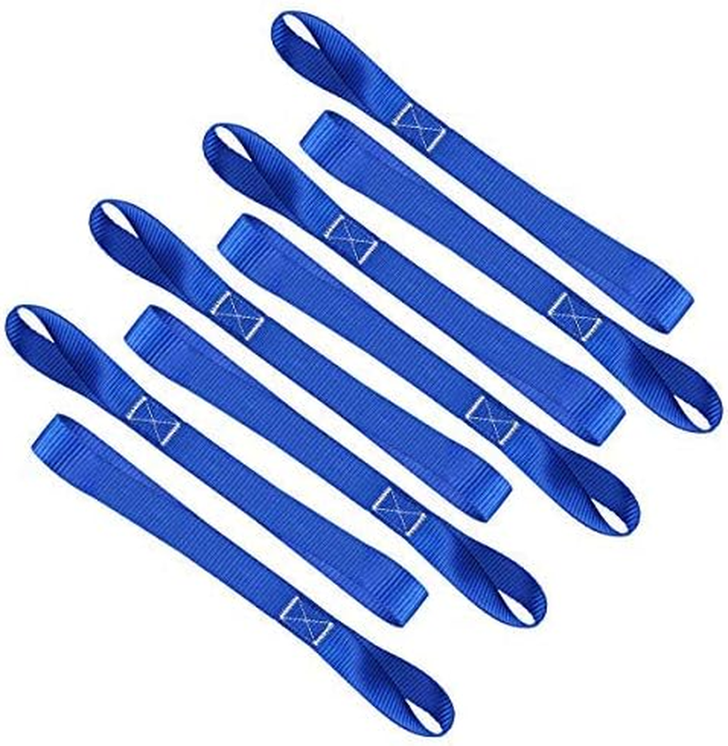 Soft Loops Tie down Straps (4Pk) 12,000Lbs Max Strength 18"X1.7" Heavy Duty Motorcycle Tie Downs for Use with Ratchet Strap - Secure Trailering of Motorcycles, Kayak, Jeep, ATV, UTV