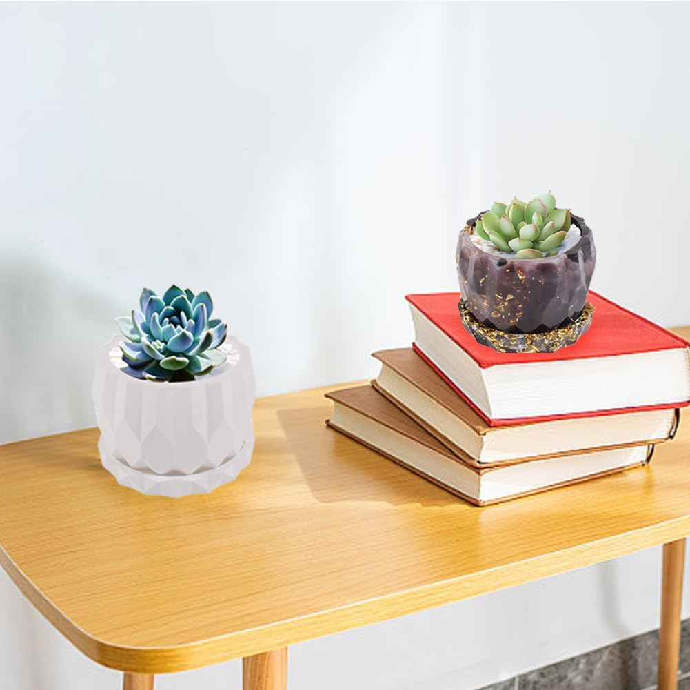 Resin Silicone Molds, Silicone Mould Concrete Casting Mould, Silicones Candle Holder, 4 Sizes Plant Pots Silicones Molds Succulent Plants Concrete Planter Vase Molds,Spiral Cylindrical Candle Mould image number 2