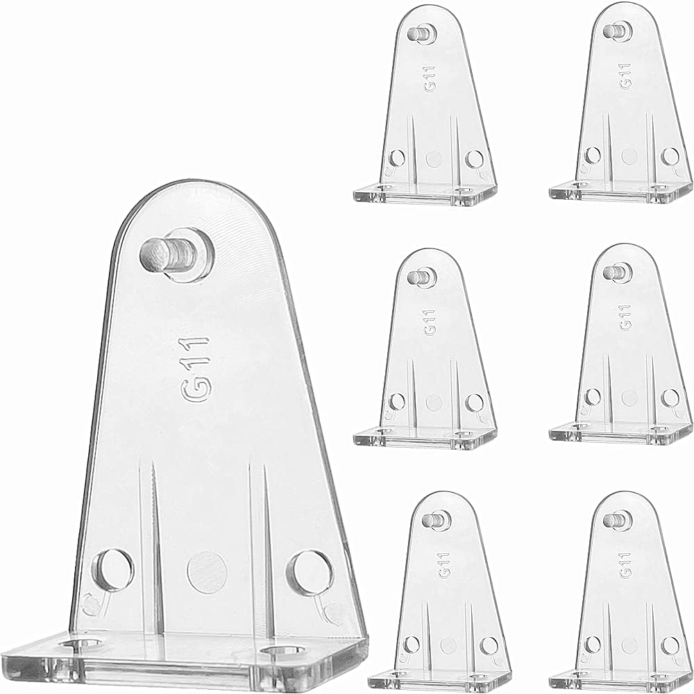 4Pcs Hold down Brackets Clear Color Bottom Rail Hold Clips for 2Inch High Profile Blinds image number 3