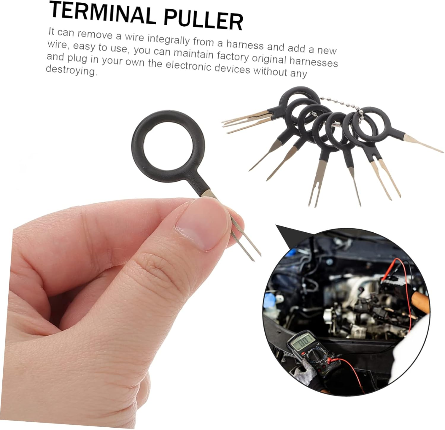 TINEASUR 73Pcs Automotive Terminal Removal Kit Pin Extractor Tool Set for Electrical Wire Harness Connector Repair image number 1