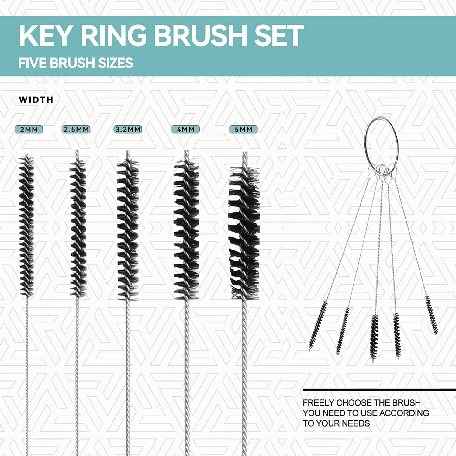 Airbrush Cleaning Kit 3 Set Spray Repair Tool with Stainless Steel Needle and Brush Set Airbrush Painting Cleaning Tools Kit (5 Pc Cleaning Needles 5 Pc Cleaning Brushes 1 Wash Needle) image number 1