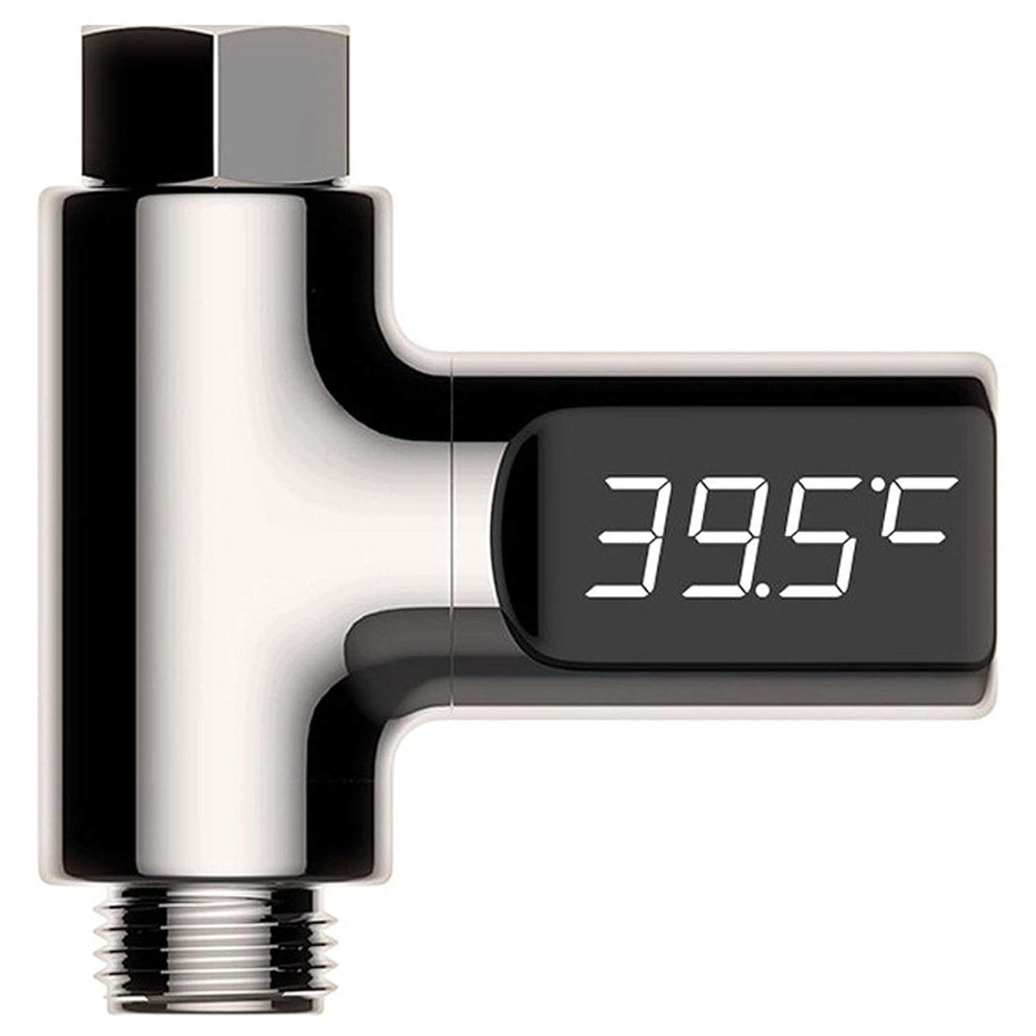 Water Temperature Meter Display Shower Home Water Flow Temperature Silver First Generation image number 2