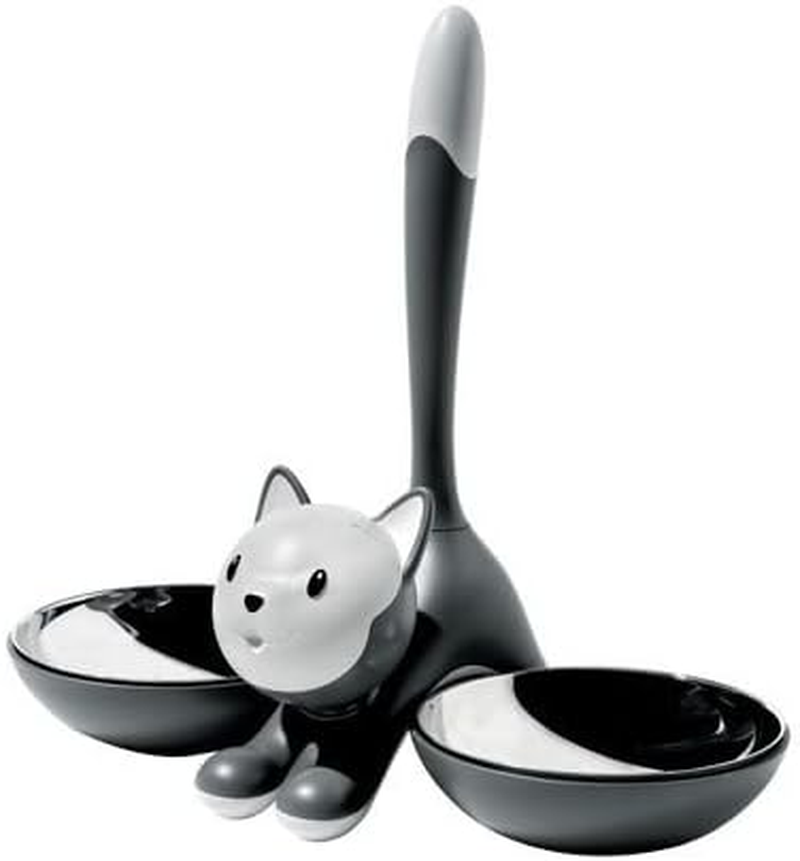 Alessi AMMI09 B Tigrito Cat Bowl, Black, Black