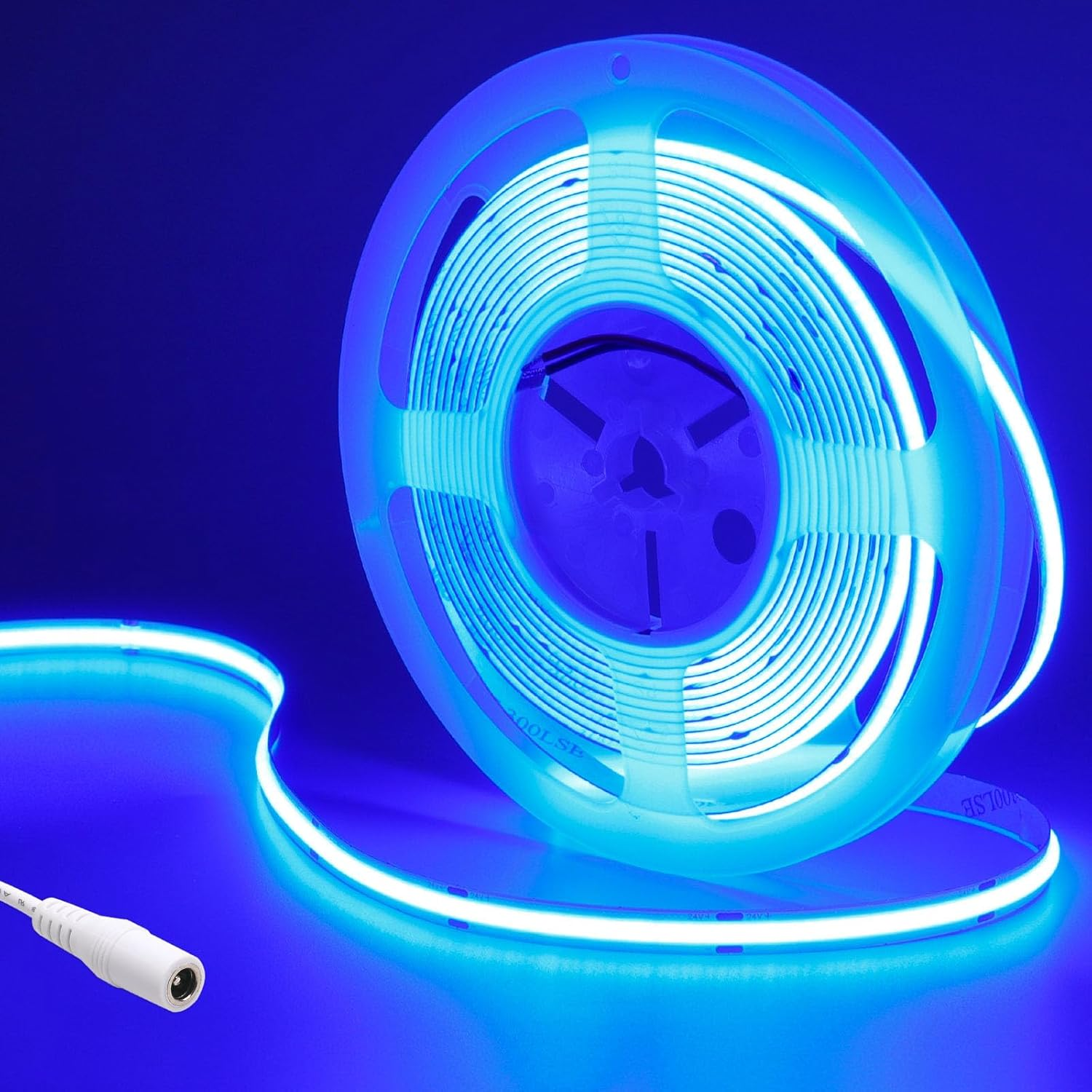 GOMING 24 V 5 M COB LED Strip Blue LED Strip 480 LED/M LED Strip Self-Adhesive High Brightness Not Waterproof IP20 Light Strip for Indoor Home Decoration (Power Supply Not Included) image number 3