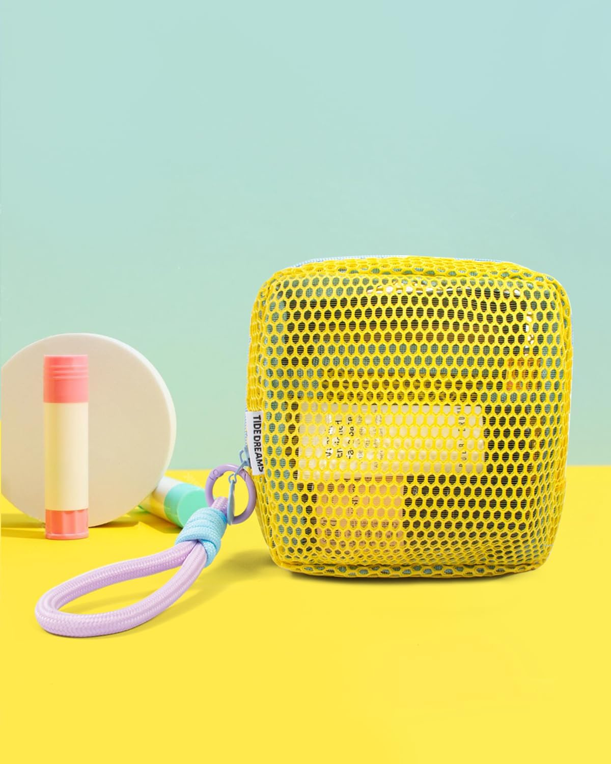 DDPOND Mesh Makeup Bag Mesh Cosmetic Bag Travel Toiletry Bag Pouch with Zipper Mini Cute Makeup Cosmetic Travel Toiletry Purse Bag for Travel Accessories (Green) image number 2