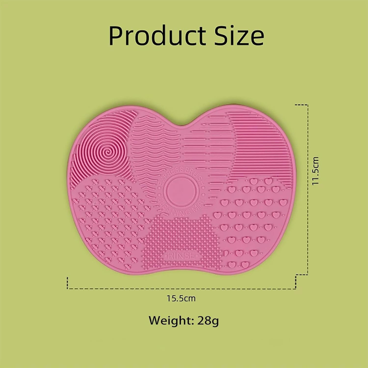 Silicone Make-Up Brush Cleaning Pad, Brush Cleaner, Brush Cleaning, Thorough Deep Cleaning, Gentle Bristle Care and High Dirt Absorption, Perfect Care for Your Make-Up Brushes