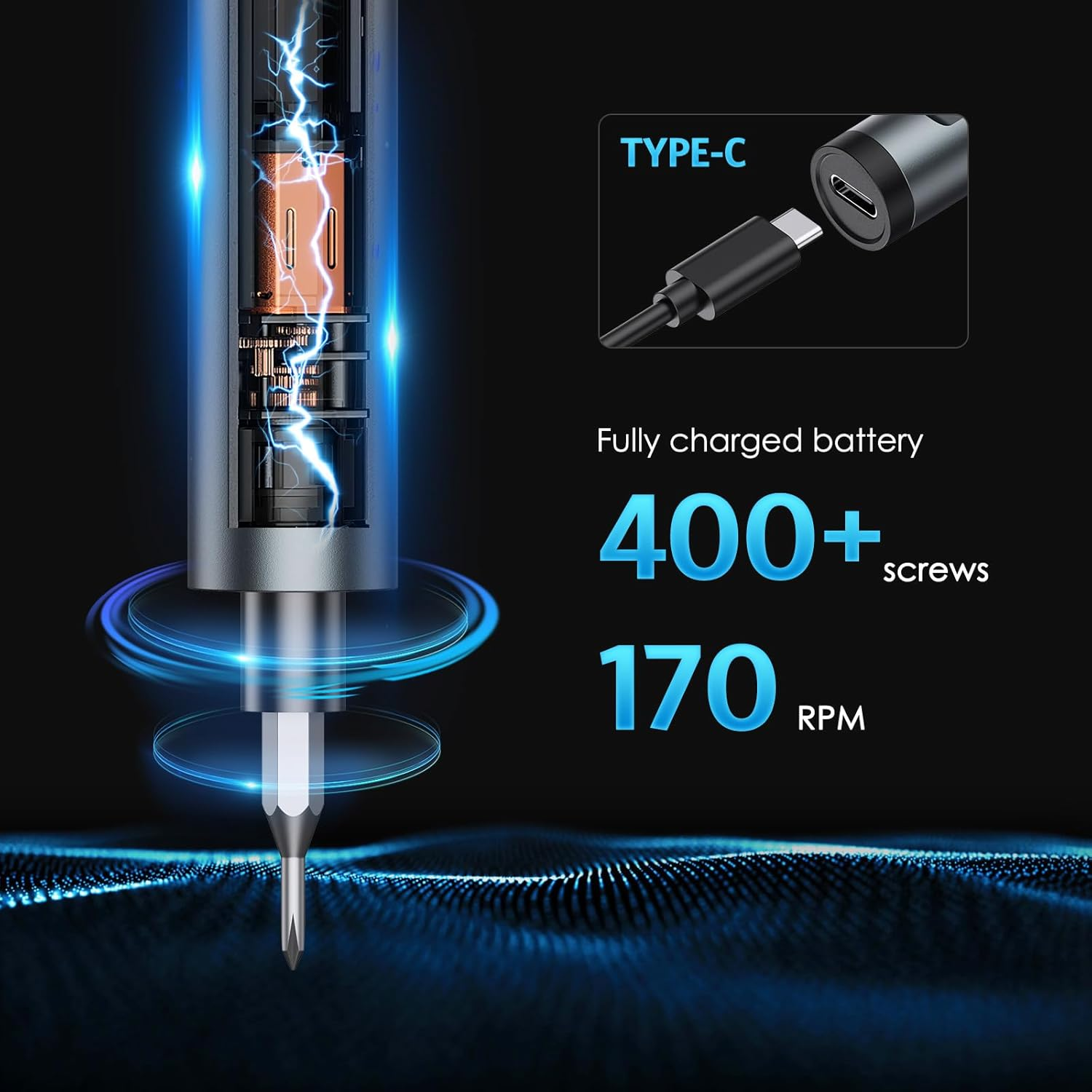 AMIR Mini Electric Screwdriver, 62-In-1 Precision Screwdriver Set with 60 Magnetic Precision Bits, 3 Torque Settings, Magnetic Storage, Repair Tool Kit with 3 LED Lights for Phone, Camera, PC, Watch