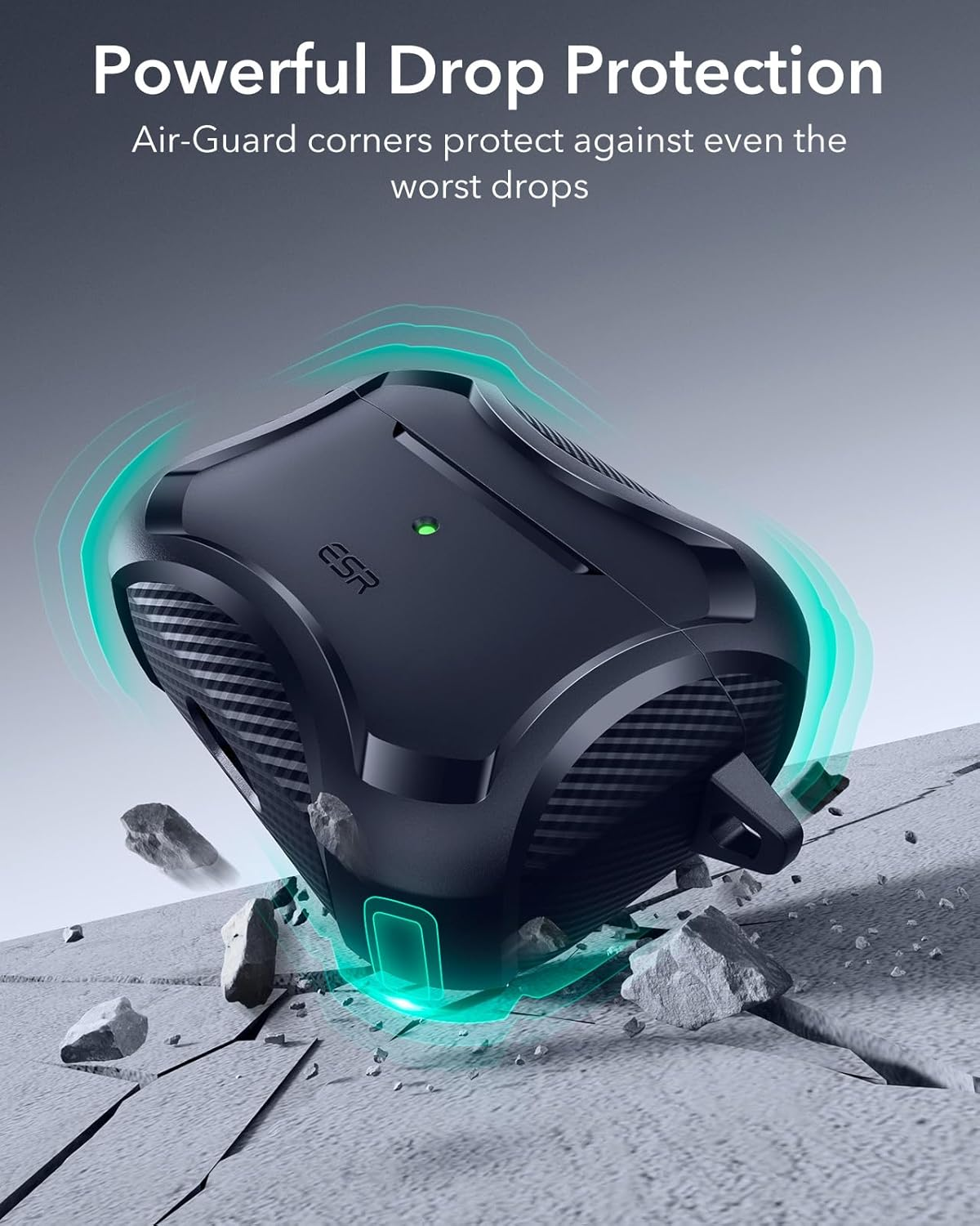 ESR for Airpods Pro 2 Case (Usb-C/Lightning), Compatible with Airpods Pro Case (2023/2022/2019, 2Nd/1St Gen), Compatible with Magsafe, Powerful Drop Protection, Magnetic Lid, Blue image number 6