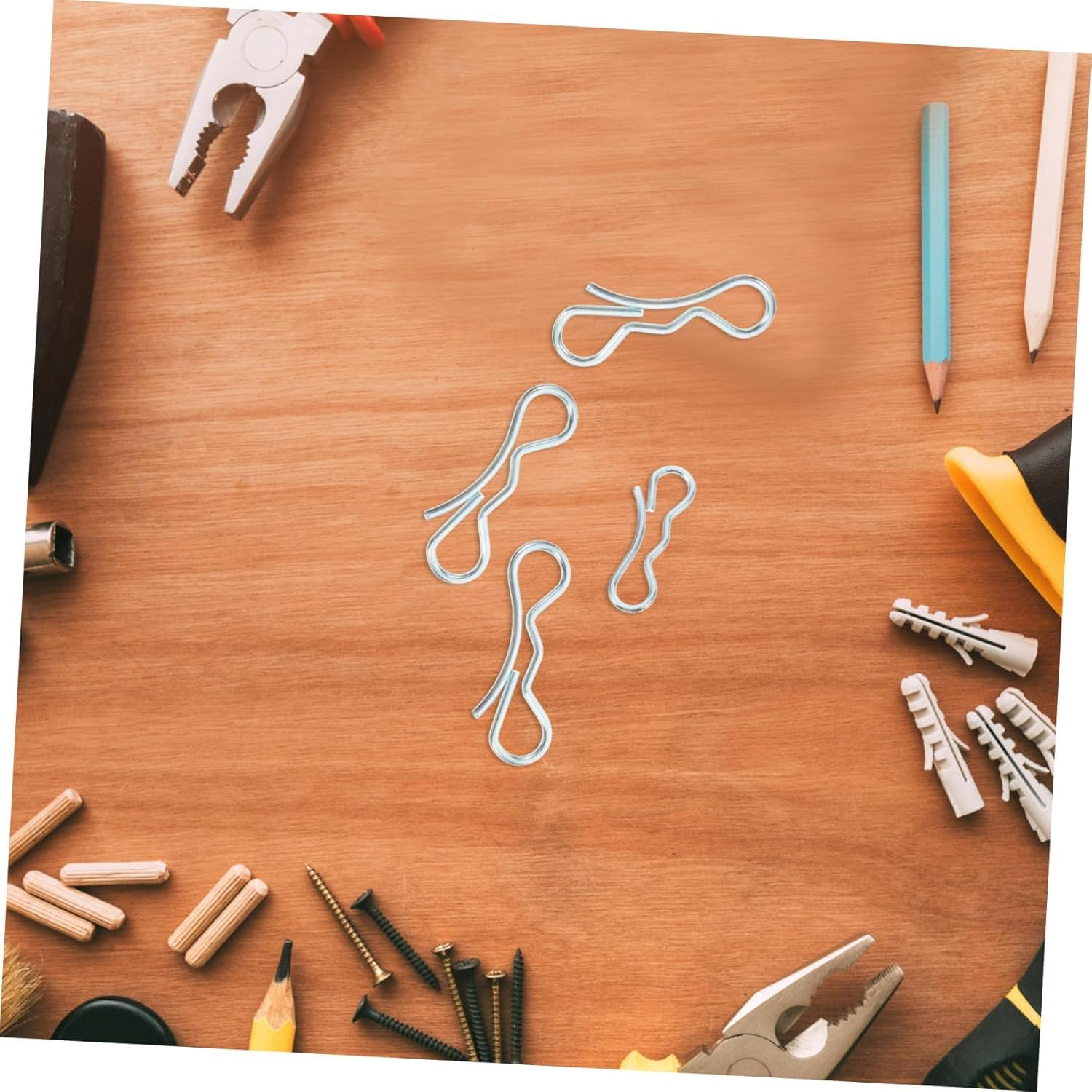 5PCS Durable Bow Tie Lock Cotter Pins - Heavy-Duty Spring Fasteners for Deck Construction & Item Locking - Versatile Clips for Multiple Applications image number 3