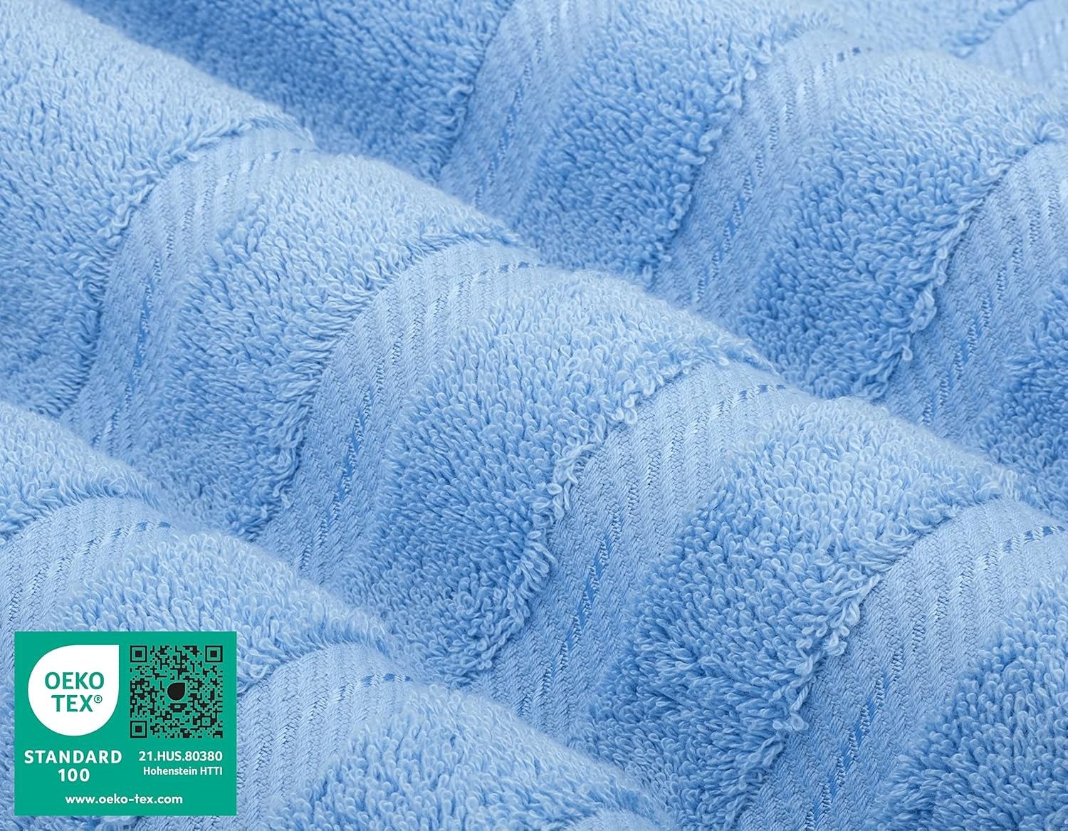 American Soft Linen 6-Piece 100% Turkish Genuine Cotton Premium & Luxury Towel Set for Bathroom & Kitchen, 2 Bath Towels, 2 Hand Towels & 2 Washcloths [Worth $72.95] - Baby Blue image number 1