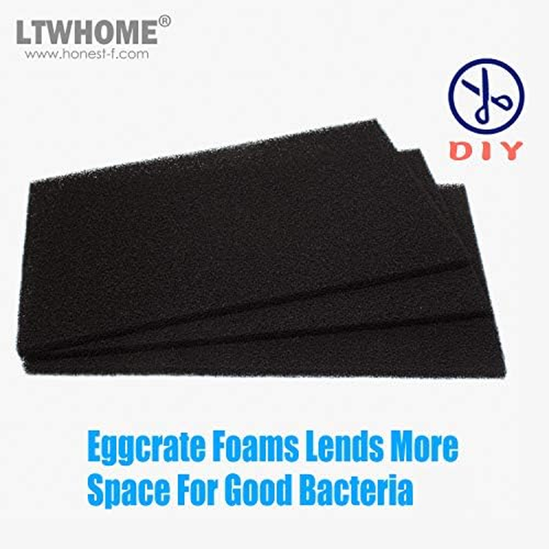 LTWHOME 430Mm X 300Mm DIY Activated Carbon Impregnated Foam Filter Sheet (Pack of 3) image number 1