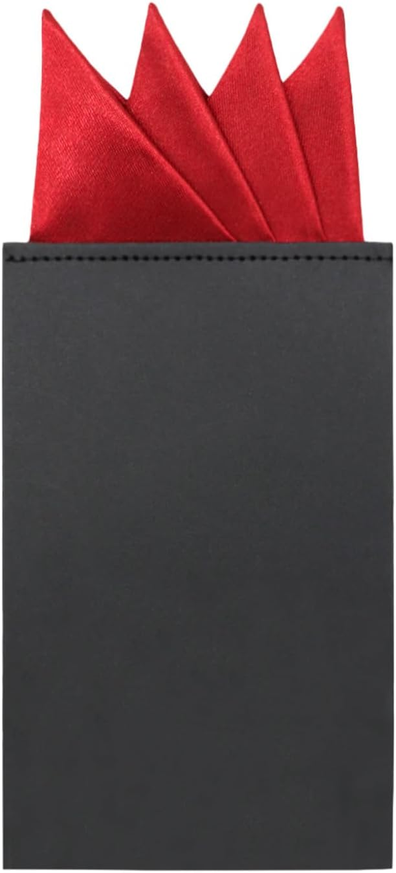 GHTIYLP Prefolded Pocket Squares for Men Solid Color Pre-Folded Mens Handkerchief Suit Pocket Square for Business Wedding