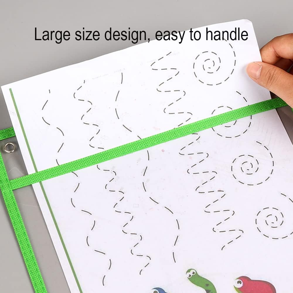 Dry Erase Pockets, 10 Pack Reusable Plastic Sleeves for Paper, Clear, Dry Erase Pocket Sleeves, Clear Document Sleeves,Clear Shop Ticket Holders image number 4