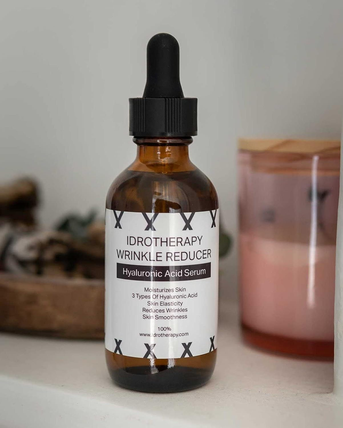 Idrotherapy Face Serum Moisturizer for Women, Hyaluronic Serum with 3 Types of Hyaluronic Acid, Argan Oil & Vitamin E, Hydrating Serum for Face (2Fl.Oz/60Ml) image number 1