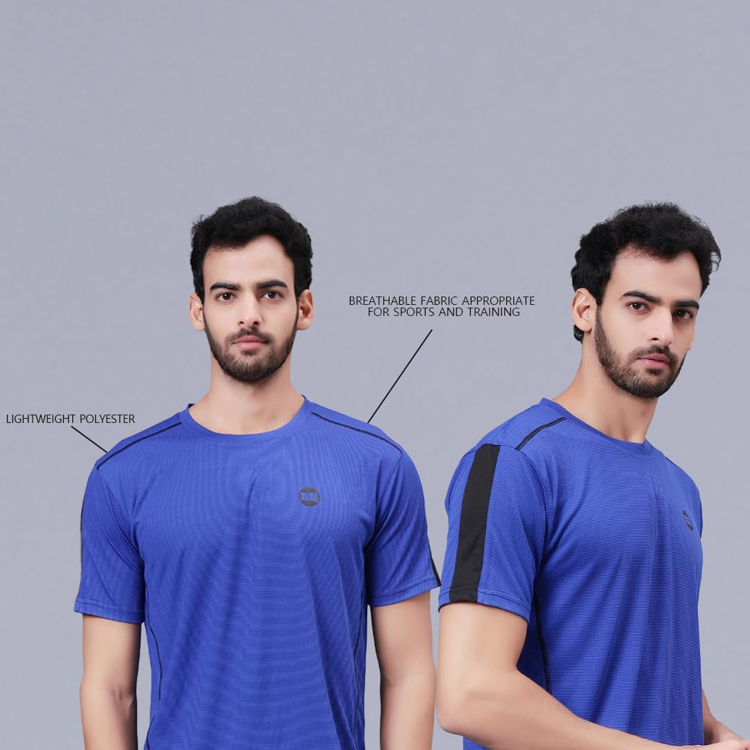 SS Wave Half Sleeves Cricket T-Shirts for Men'S & Boy'S | Royal Blue & Black|Size-M image number 2