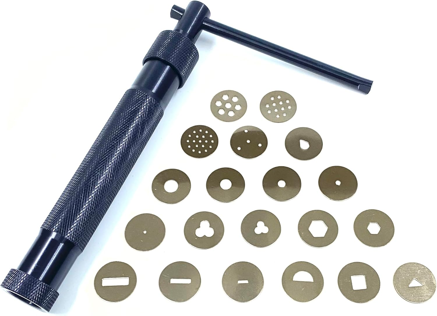 Stainless Steel Clay Extruders Sugar Paste Extruder Cake Fondant Decorating Tool Set (Black)