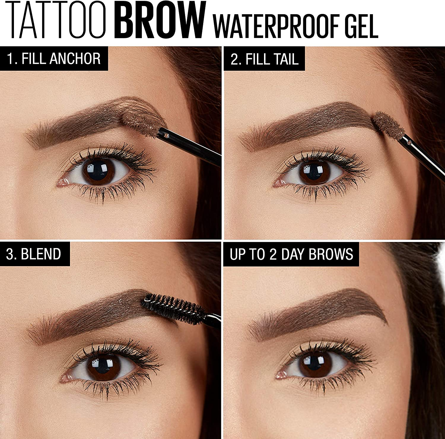 Maybelline Maybelline Tattoo Brow Waterproof Brow Gel Medium Brown, Medium Brown, 1 Count (K2709202) - Mid-Brown image number 2