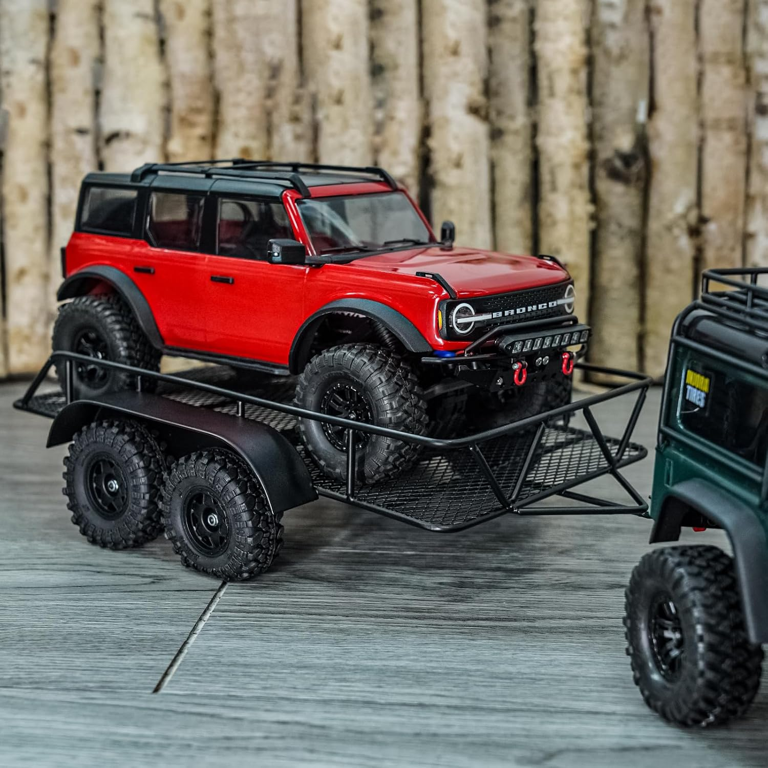 INJORA RC Trailer for Pulling behind the Car - Metal Hook Trailer Mount for 1/18 RC Crawler TRX4M image number 6