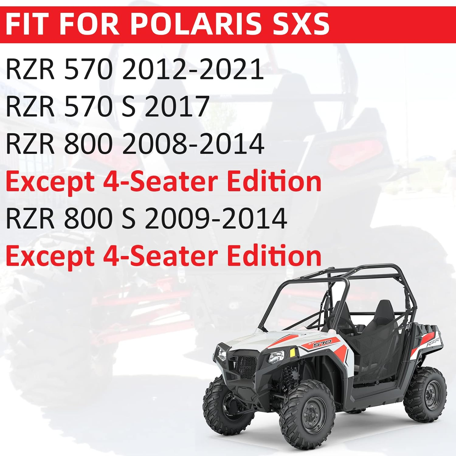 Front Rear Brake Pads Sintered for Polaris RZR 800 S-800 570 S-570, OEM# 2203318 2208936 2202412 2208935 image number 6