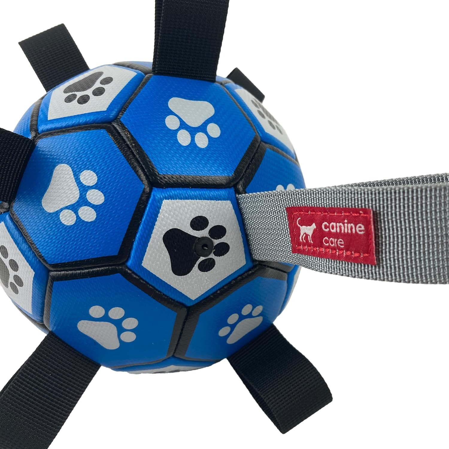 Canine Care Soccer Ball with Tabs Medium Dog Toy &ndash; Medium Soccer Ball with Tabs for Dogs &ndash; Lightweight, Interactive & Built for Outdoor Play image number 2