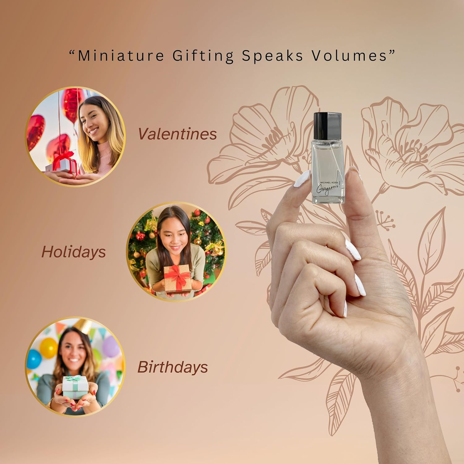 Michael Kors Gorgeous Perfume for Women Mini Splash EDP 0.17 Fl Oz