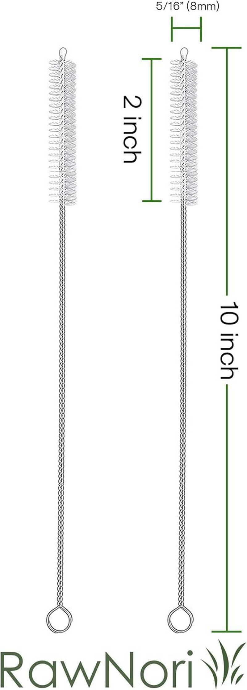 LYMI 2 Qty Drink Straw Cleaning Brush - Bristle Cleaner for Stainless Steel Drinking Straws