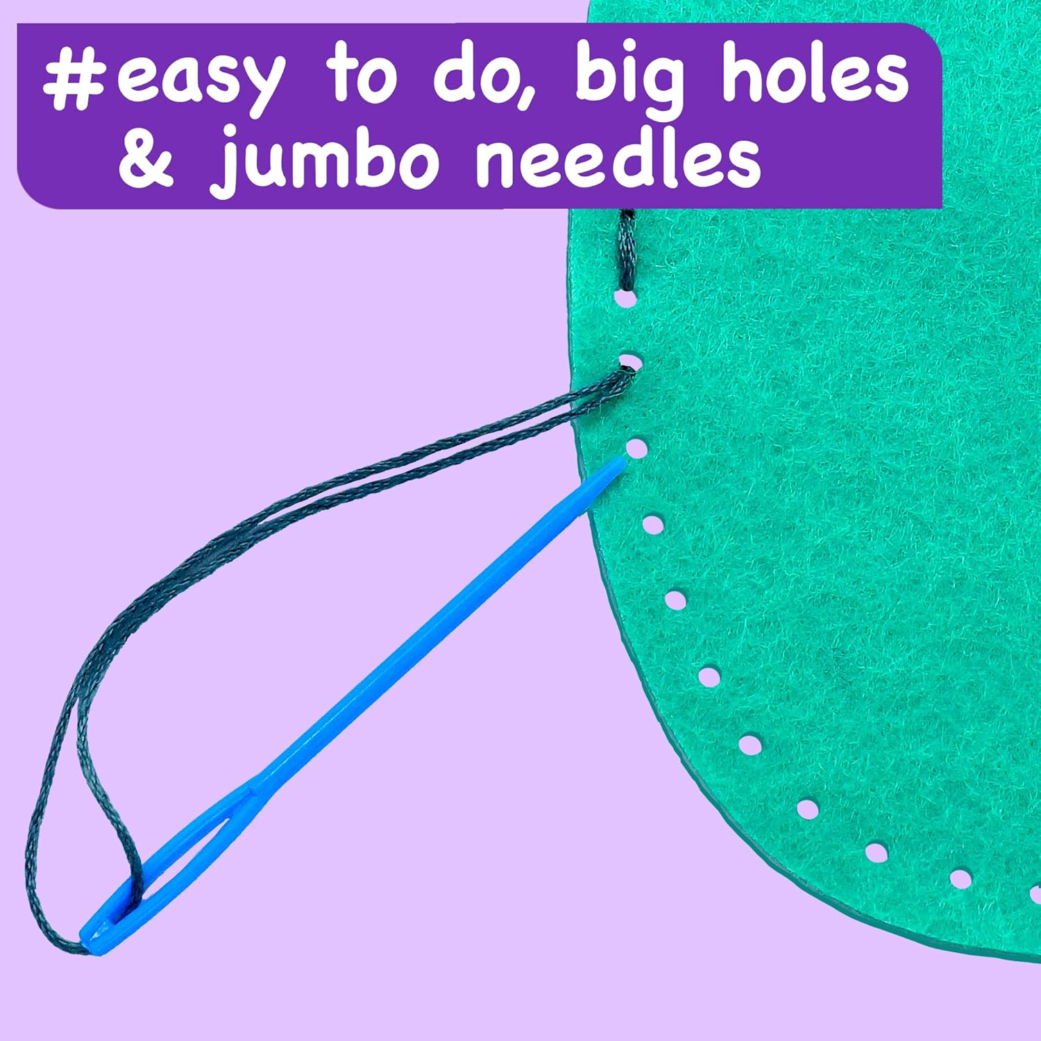 EZCRA Easy Arts and Crafts for Kids - No Mess Sewing Kit for Kids - 8 Easy to Do Animal Sewing Projects - Fun Fabric Stickers - Tools with Instruction - Gifts for Boys and Girls Age 4,5,6,7,8