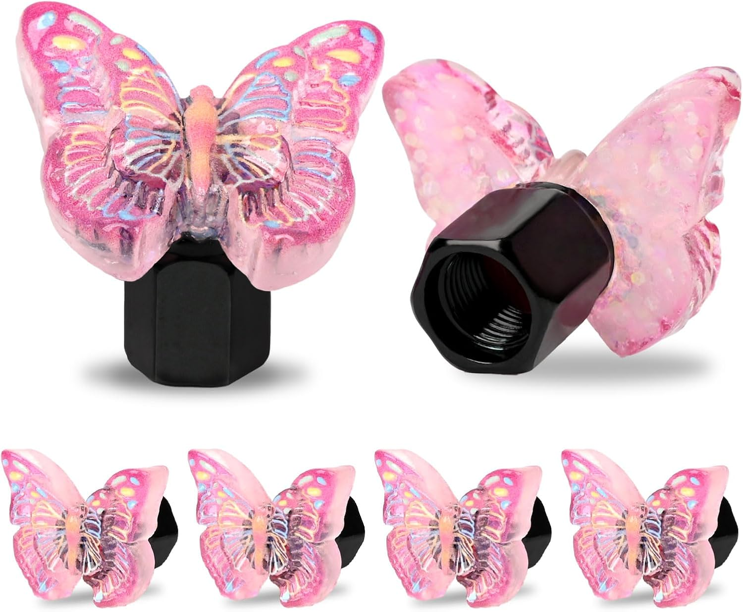 4 PCS Bee Tire Valve Stem Caps, Universal ABS Aluminium Alloy Dustproof Tire Valve Stem Covers for Cars, SUV, Trucks, Motorcycles, Bikes (Bee)