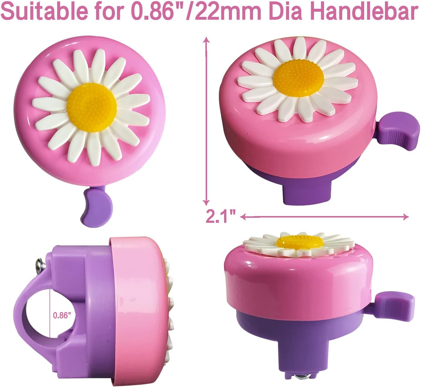 4PCS Kids Bike Bells,Diy Bells and Tassel Ribbon Decoration Set,Kids Bicycle Streamers,Children'S Bicycle Accessories,Used for Children'S Scooters, Bicycles, Girls Bicycle image number 1