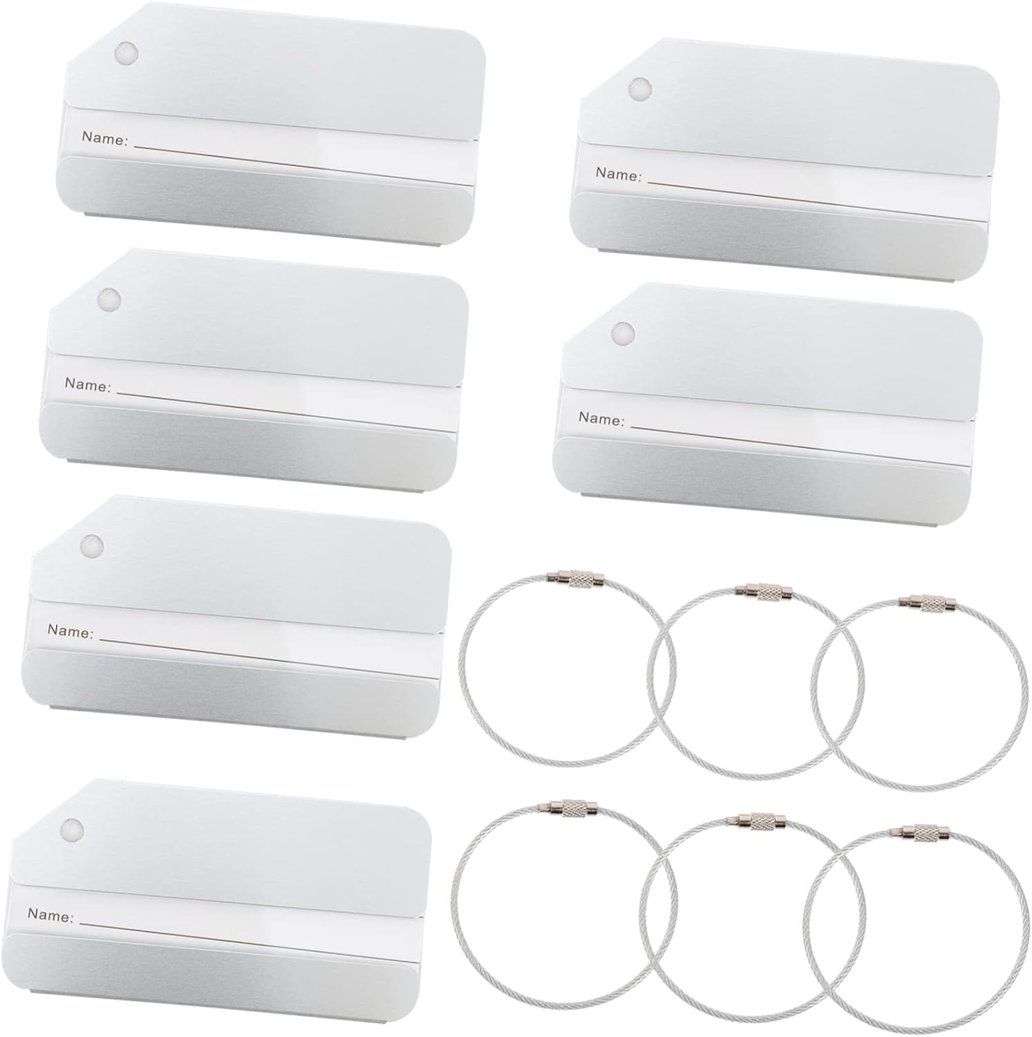 CATIEBYE 6Pcs Suitcase Tag Label Luggage Hanging Tag Luggage Straps for Suitcase image number 3