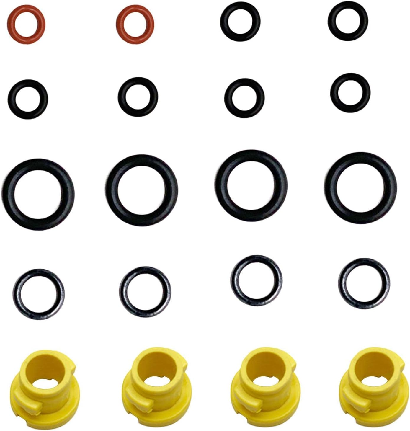 O-Rings Seal for Pressure Washer High Pressure Accessories Spare Replacement Rubber O-Rings Replacement Ring Replacement Set Kit, Set of 20Pcs image number 1