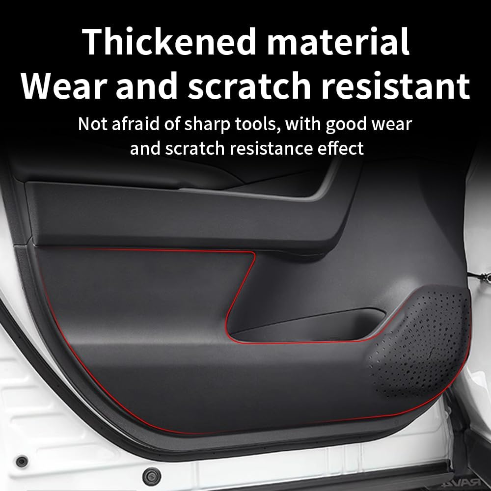LUNQIN Car Door anti Kick Pad for 2019 2020 2021 2022 2023 2024 Toyota RAV4 Accessories Protector Mat Dirty Collision Stickers Inner Decorative image number 1
