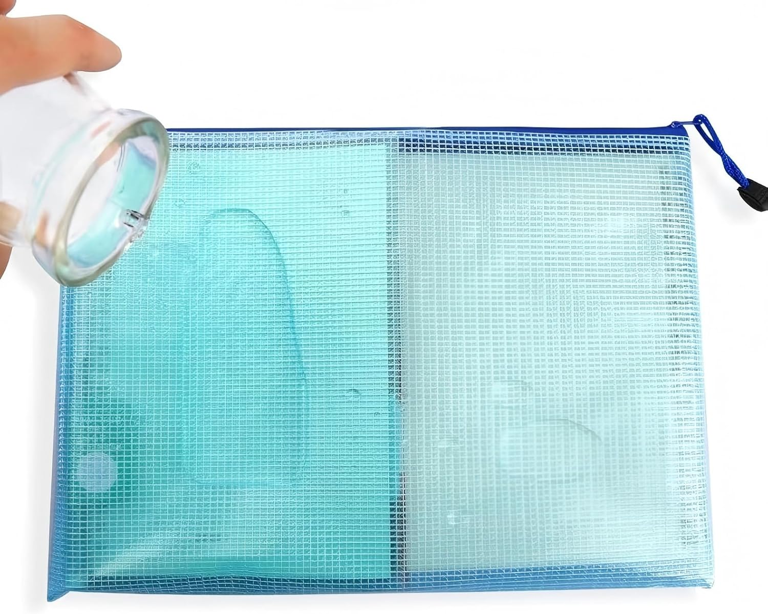 10 Pack Mesh Document Bag, Plastic Zipper File Waterproof Folders Document Pouch for Paperwork School Office Supplies, Filing Envelopes Organizing Storage (A4-13.0X9.0 In) image number 3