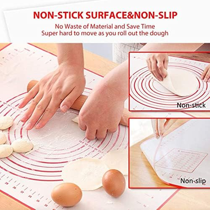 Baking MAT | Pastry | Fondant | Cake Tray | Pie Crust | Oven Liner | Rolling Dough | Bakeware Paper | Non-Stick Counter Top | Re-Useable Pizza Sheet | Food Grade Silicone | MAT